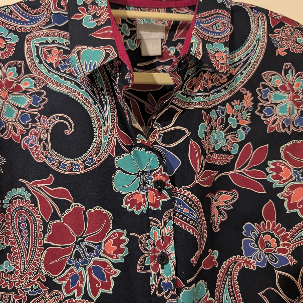 Chico's Multicolor Patterned Blouse - image 6